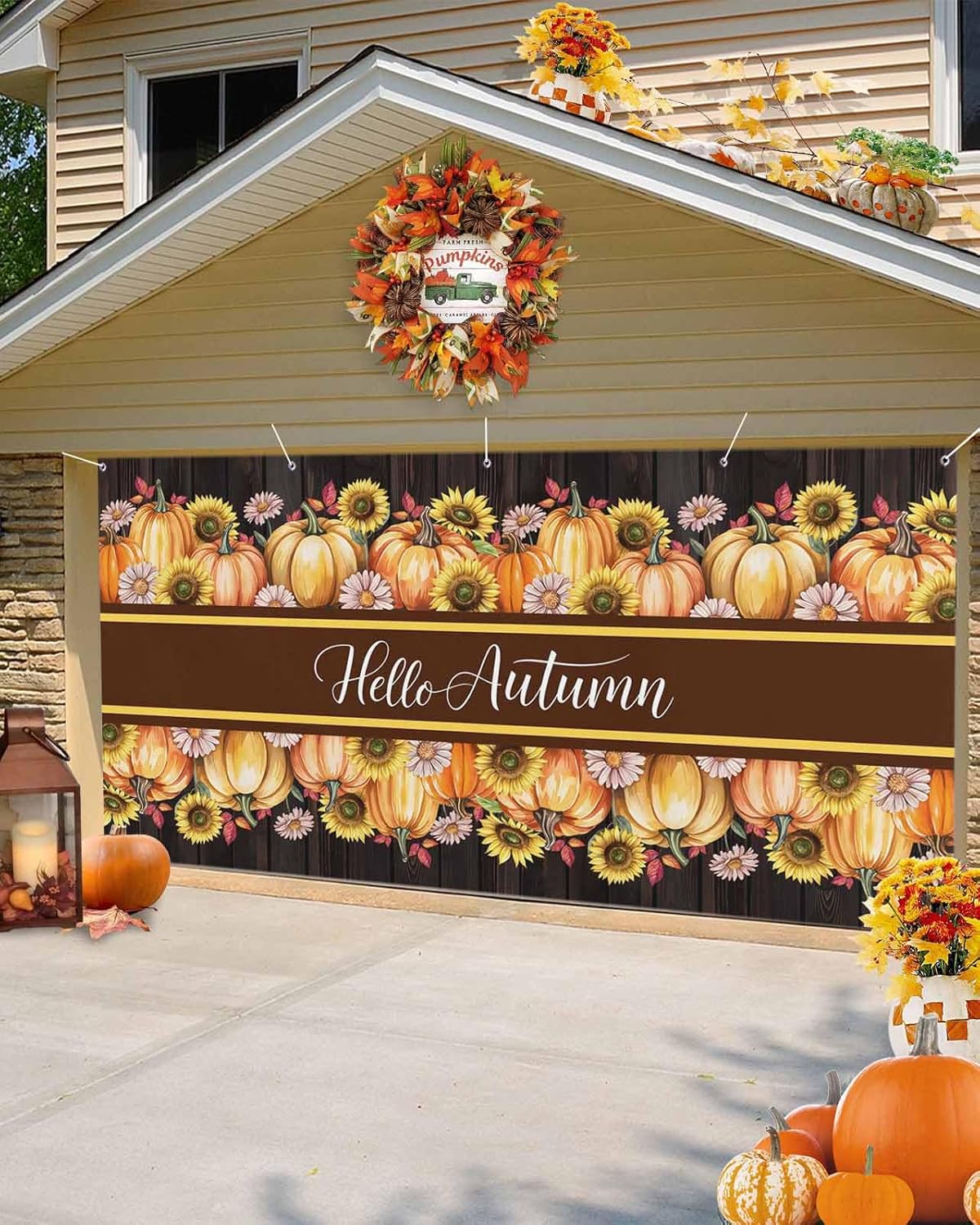 Fall Garage Door Banner 7x8 ft Thanksgiving Decor 1