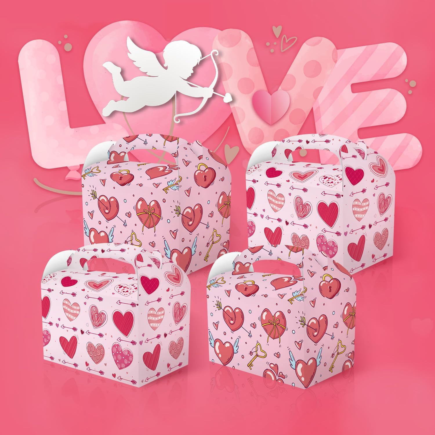 CPTBAG 12 Pack Heart Shaped Gift Boxes