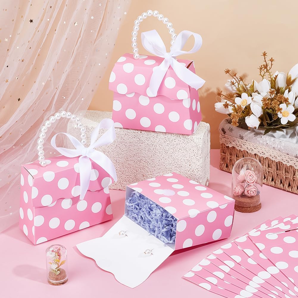 BENECREAT 16 Sets Pink Wedding Favors Box DIY Kit
