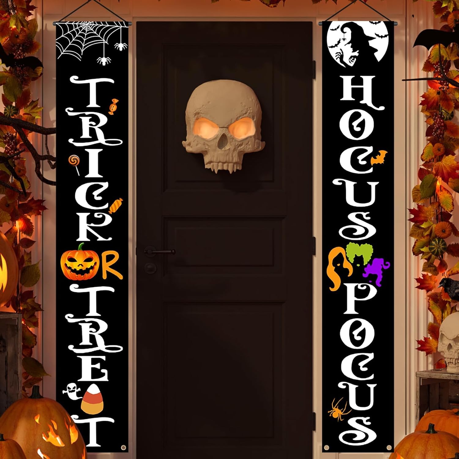 OLANRUN Halloween Banner 70 Inch Reusable Outdoor Decor