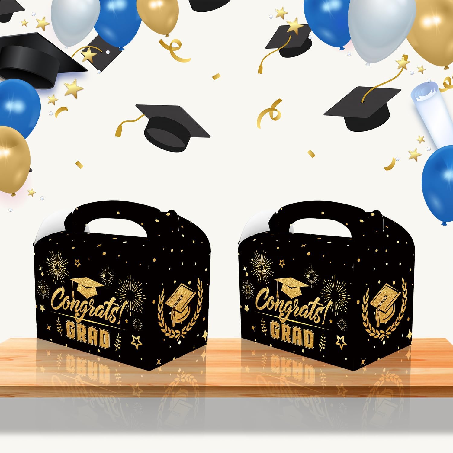 CPTBAG 12 Pack Graduation Party Favors Boxes