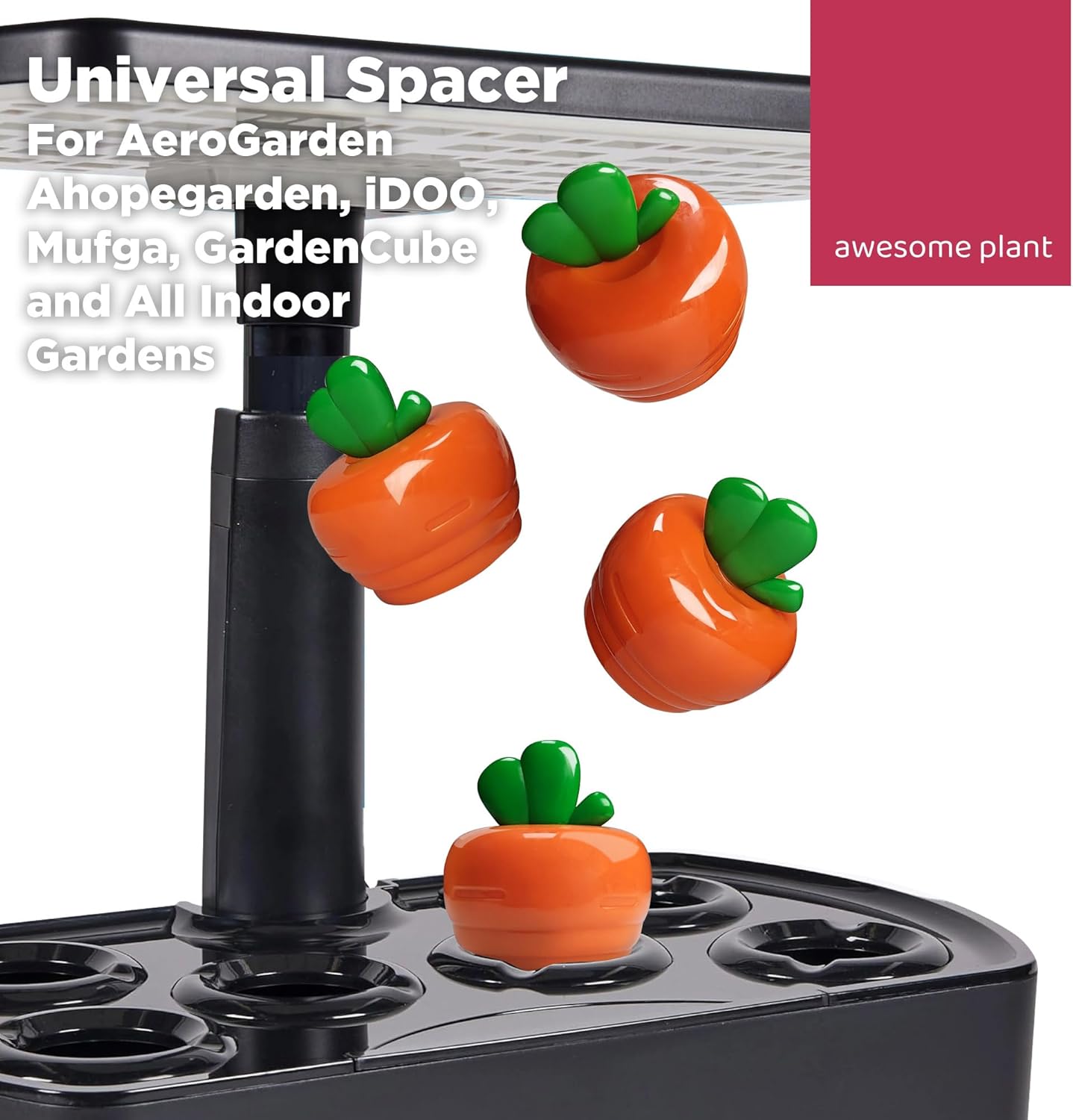 Carrot Spacer Covers for Indoor Hydroponic Systems 10 Pack
