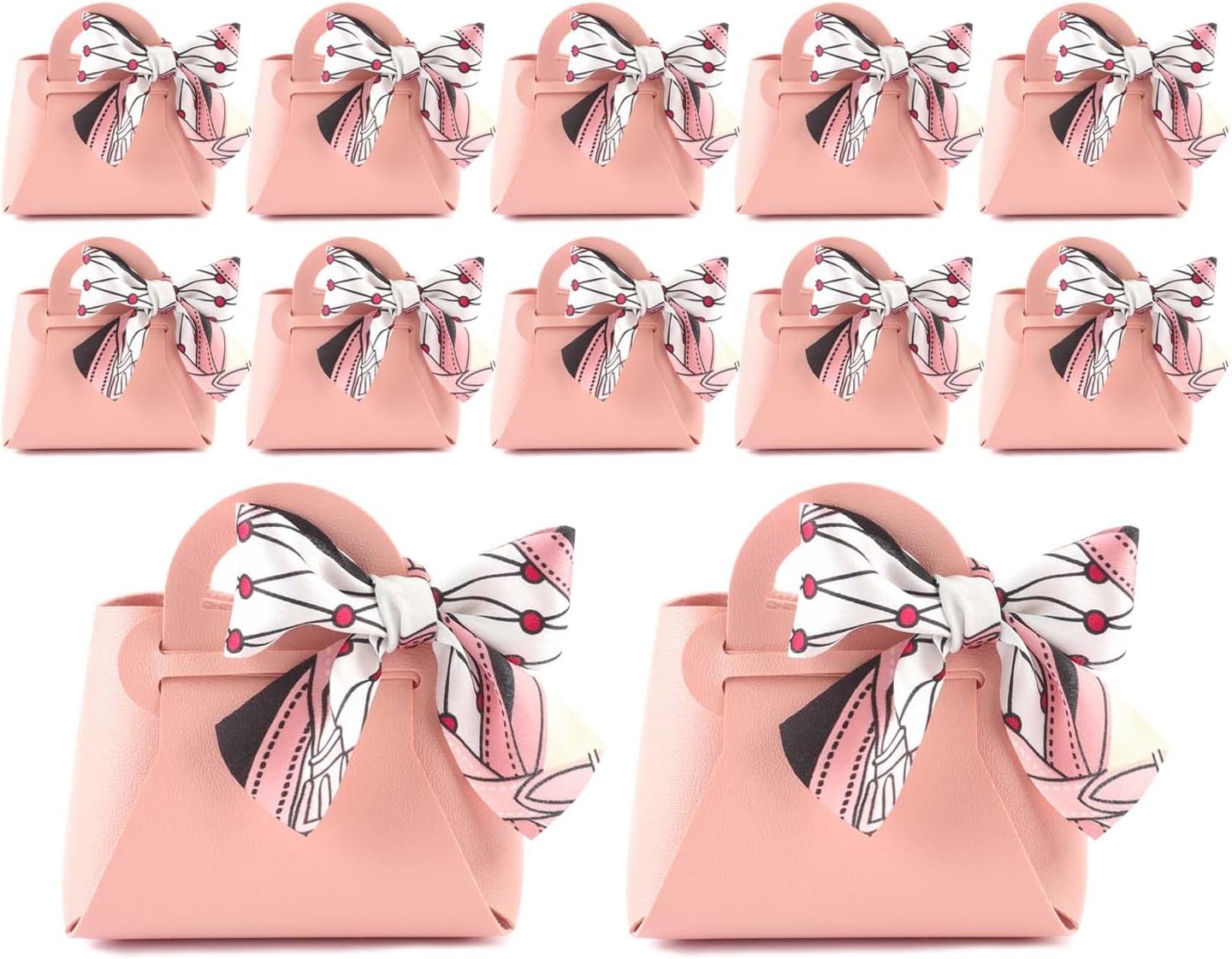 MEIKLE 12 Pack PU Leather Candy Gift Bags for Parties and Occasions