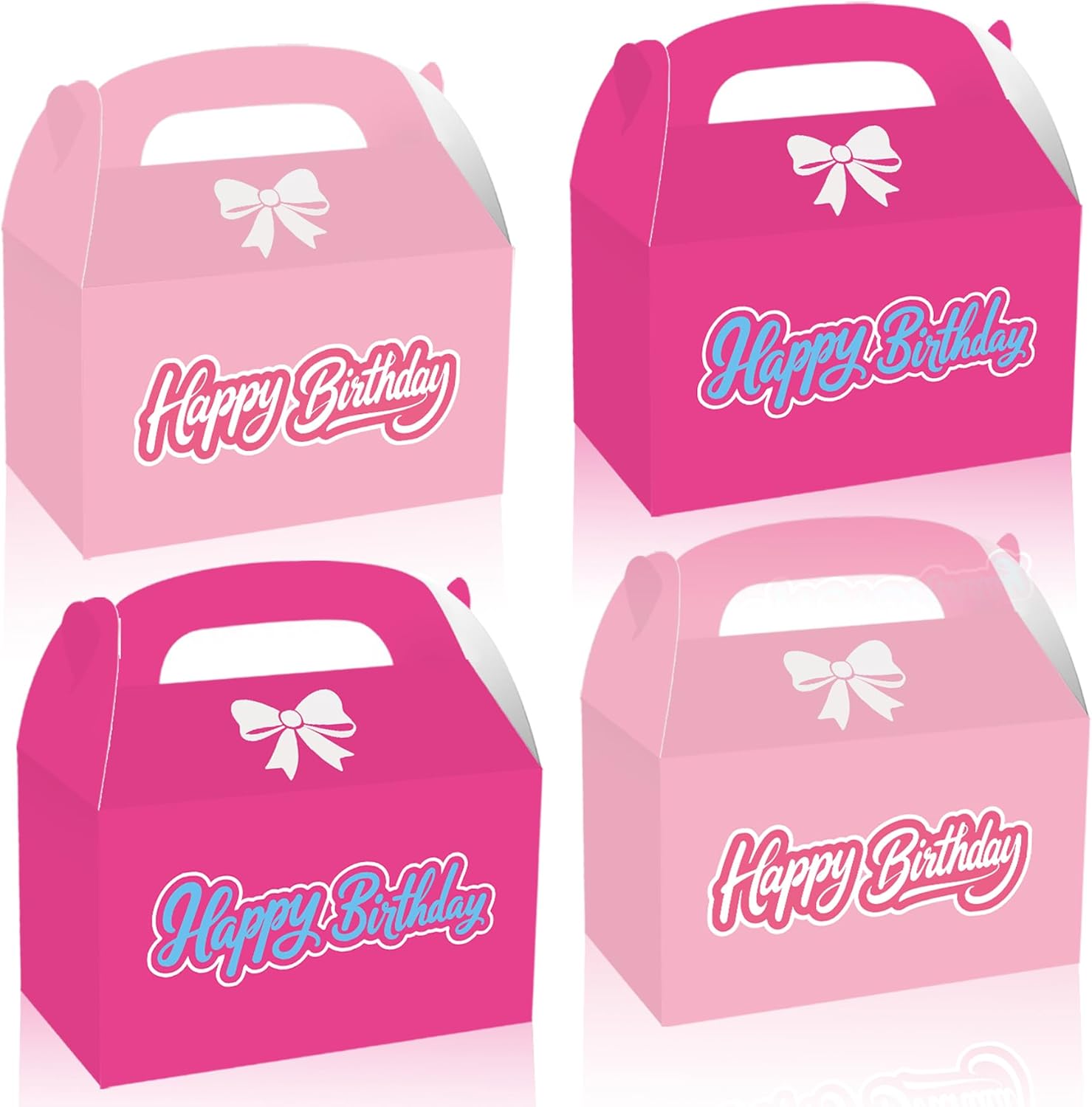16 Pink Party Favor Treat Boxes for Birthday Parties