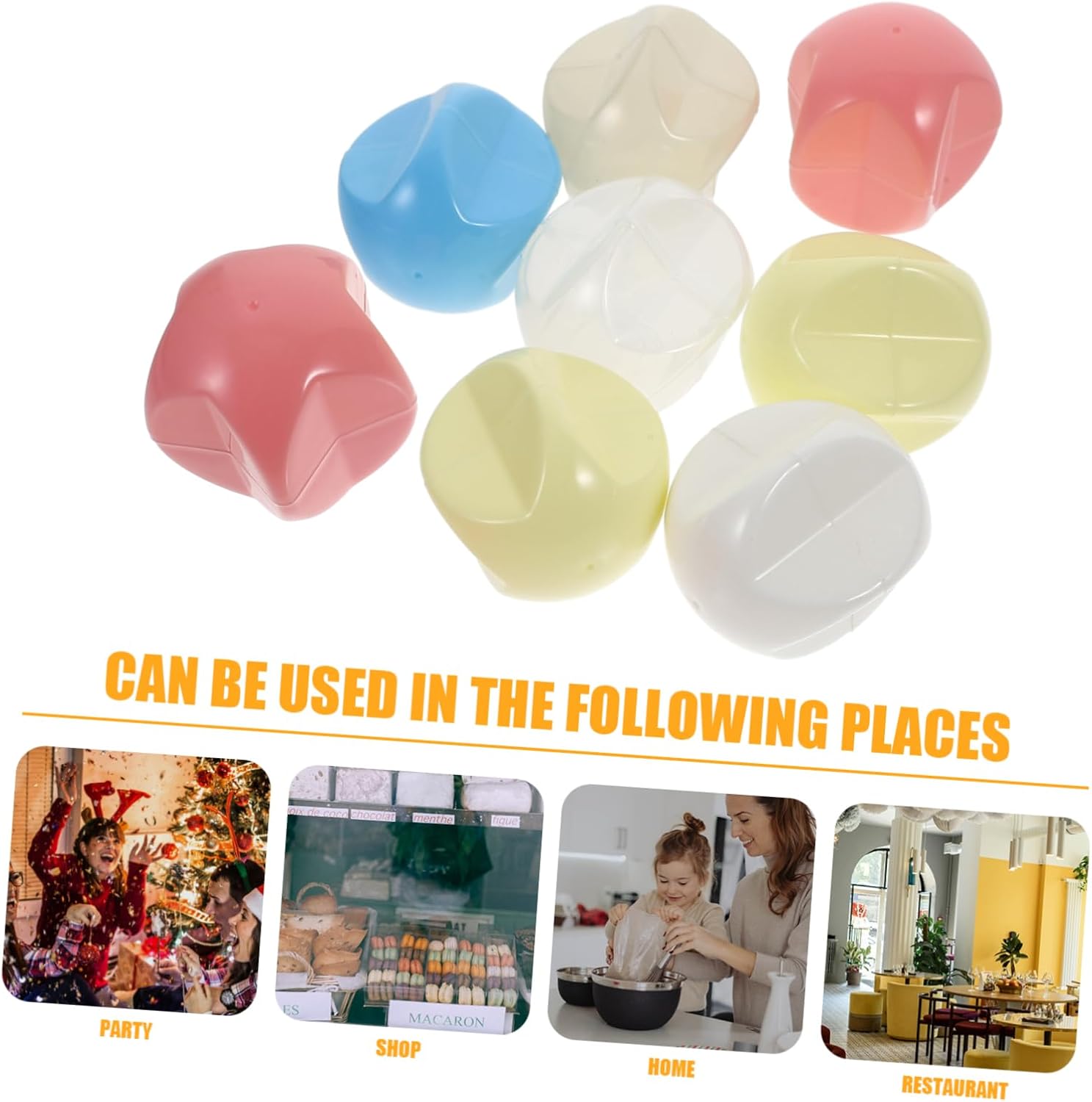SUPVOX 8pcs Fillable Capsules Storage Boxes for Easter Parties and Celebrations