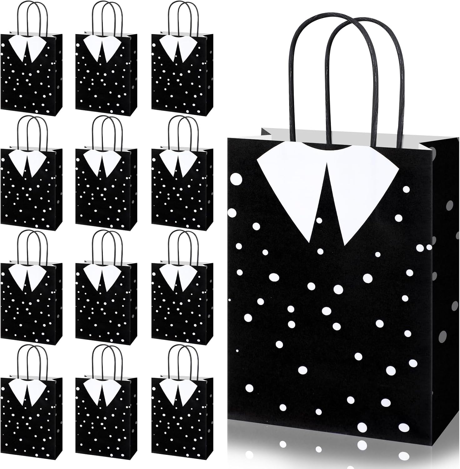 Gilprop 24 Pcs Halloween Paper Gift Bags with Handles