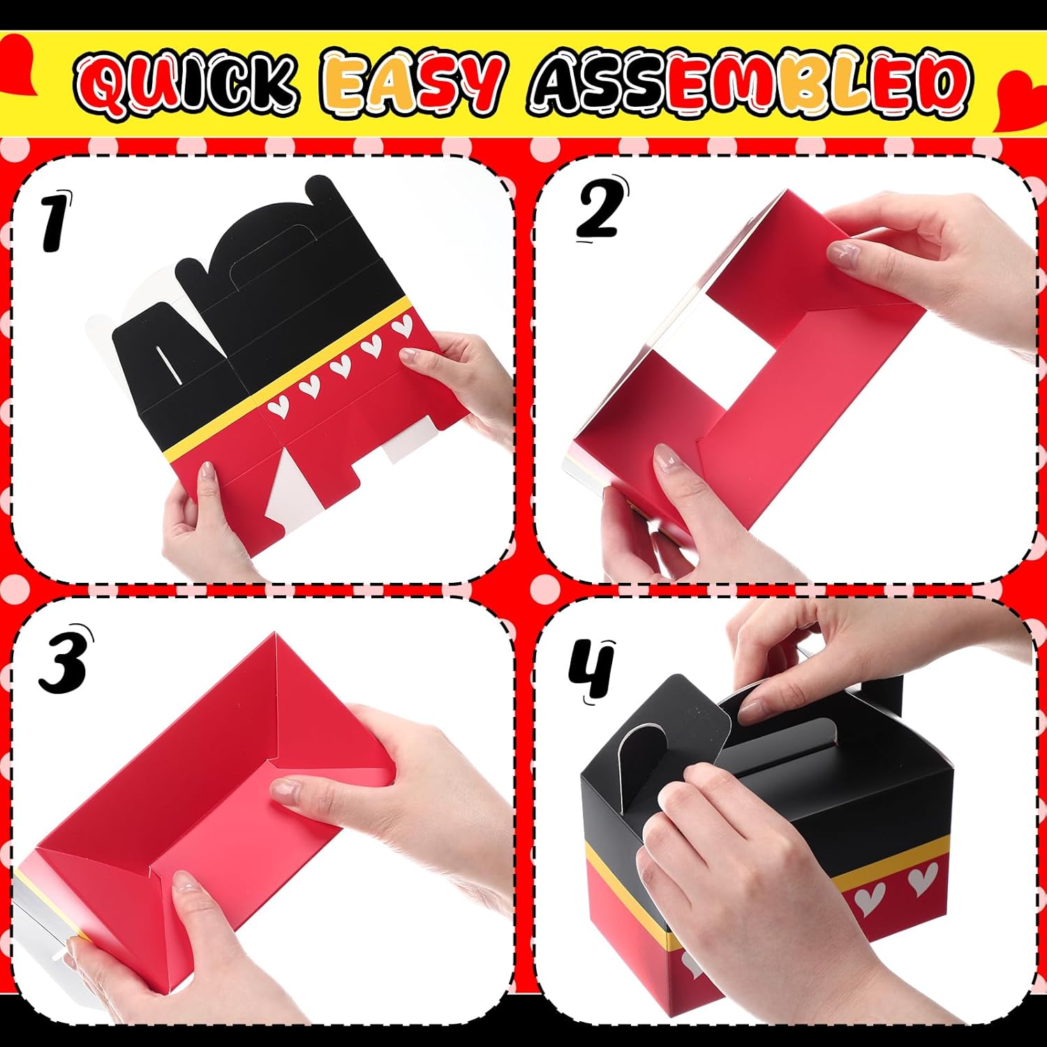 24 Cartoon Mouse Gift Bags with Handle for Birthday Party Favors