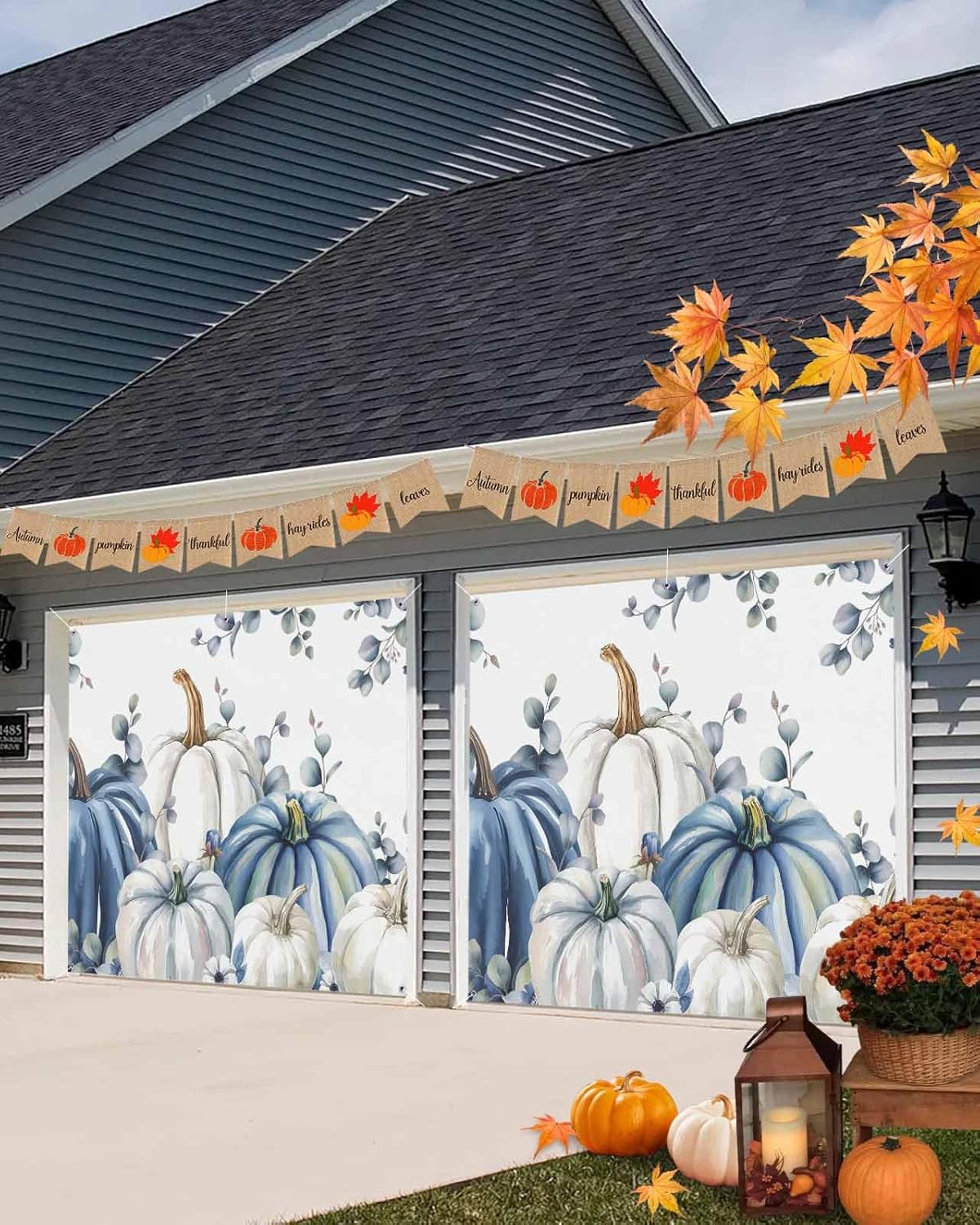 Thanksgiving Garage Door Banner 7x8 ft