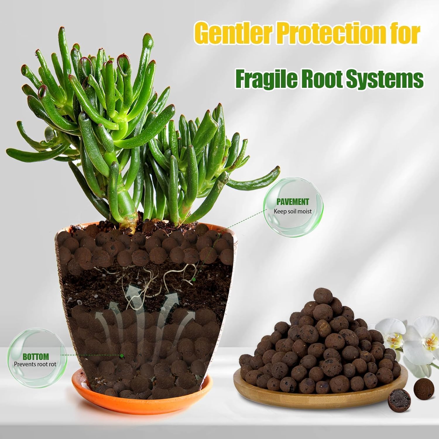Expanded Clay Pebbles 2qt for Hydroponics and Plants