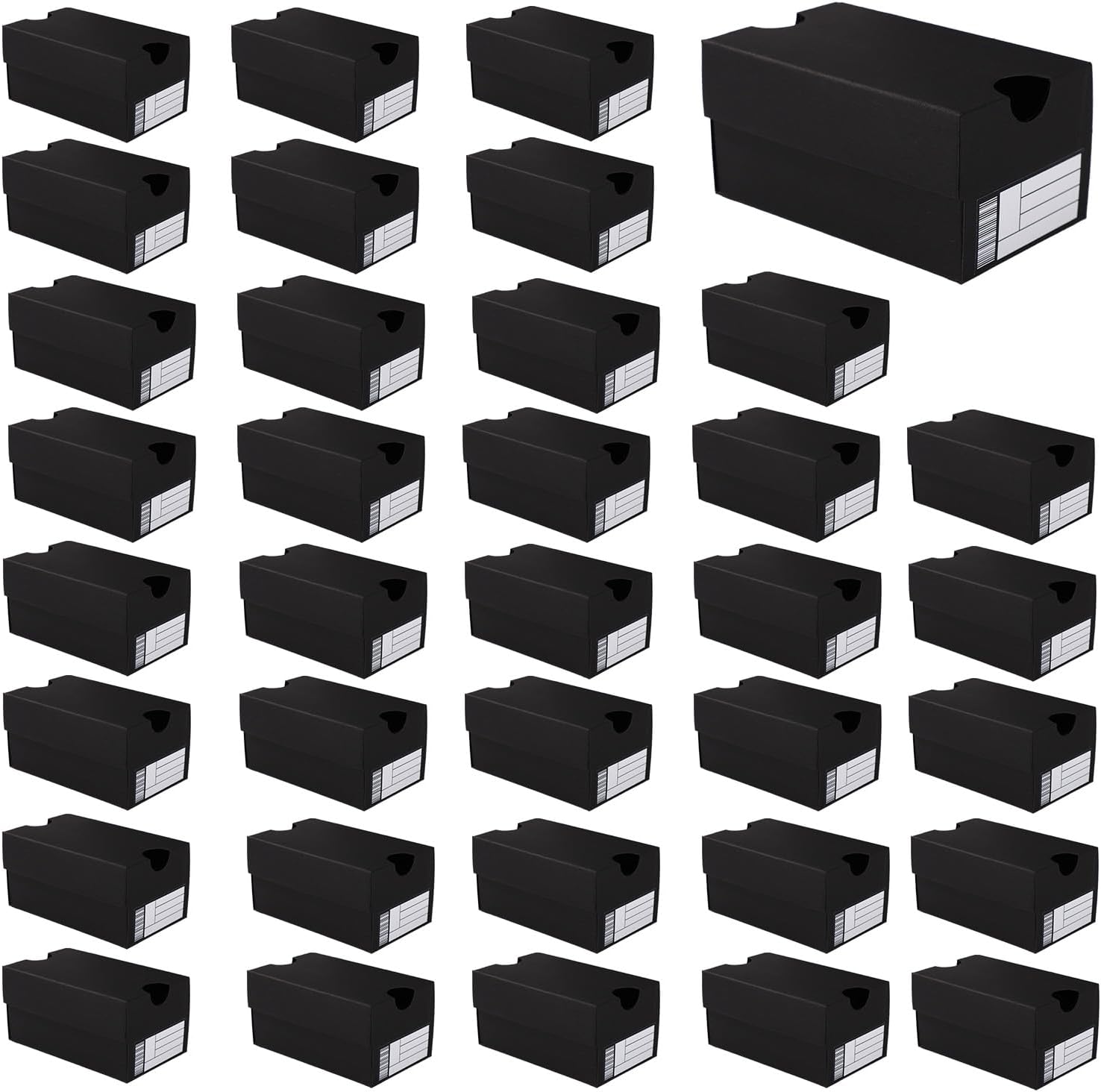 36pcs Mini Shoe Gift Boxes Black Sports Theme Party Favor Boxes