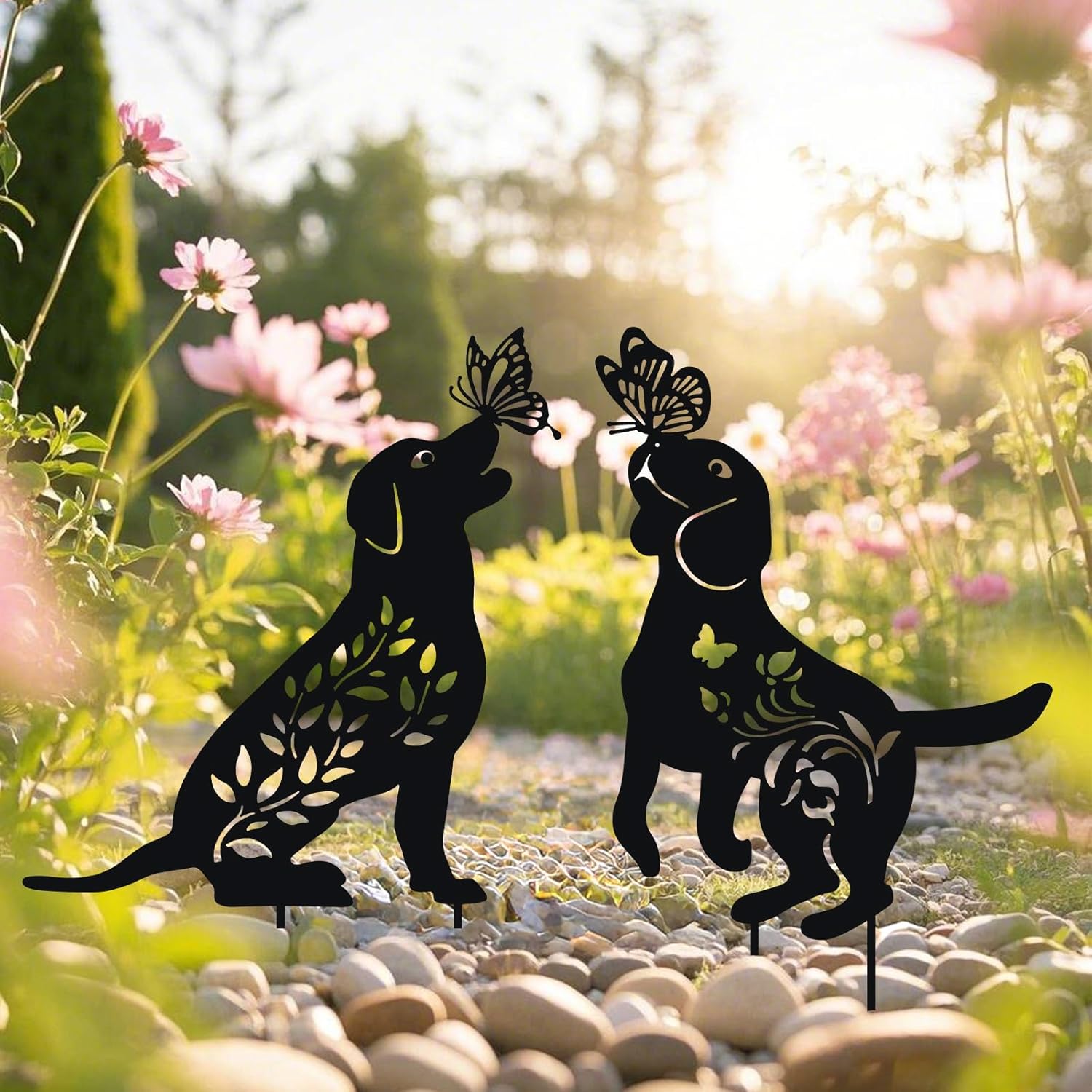 Wonder Garden Metal Dog Decor 2 Pack Garden Stakes