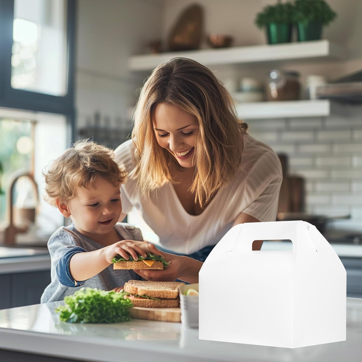UnicoPak 5 Pack Extra Large Gable Boxes With Handles