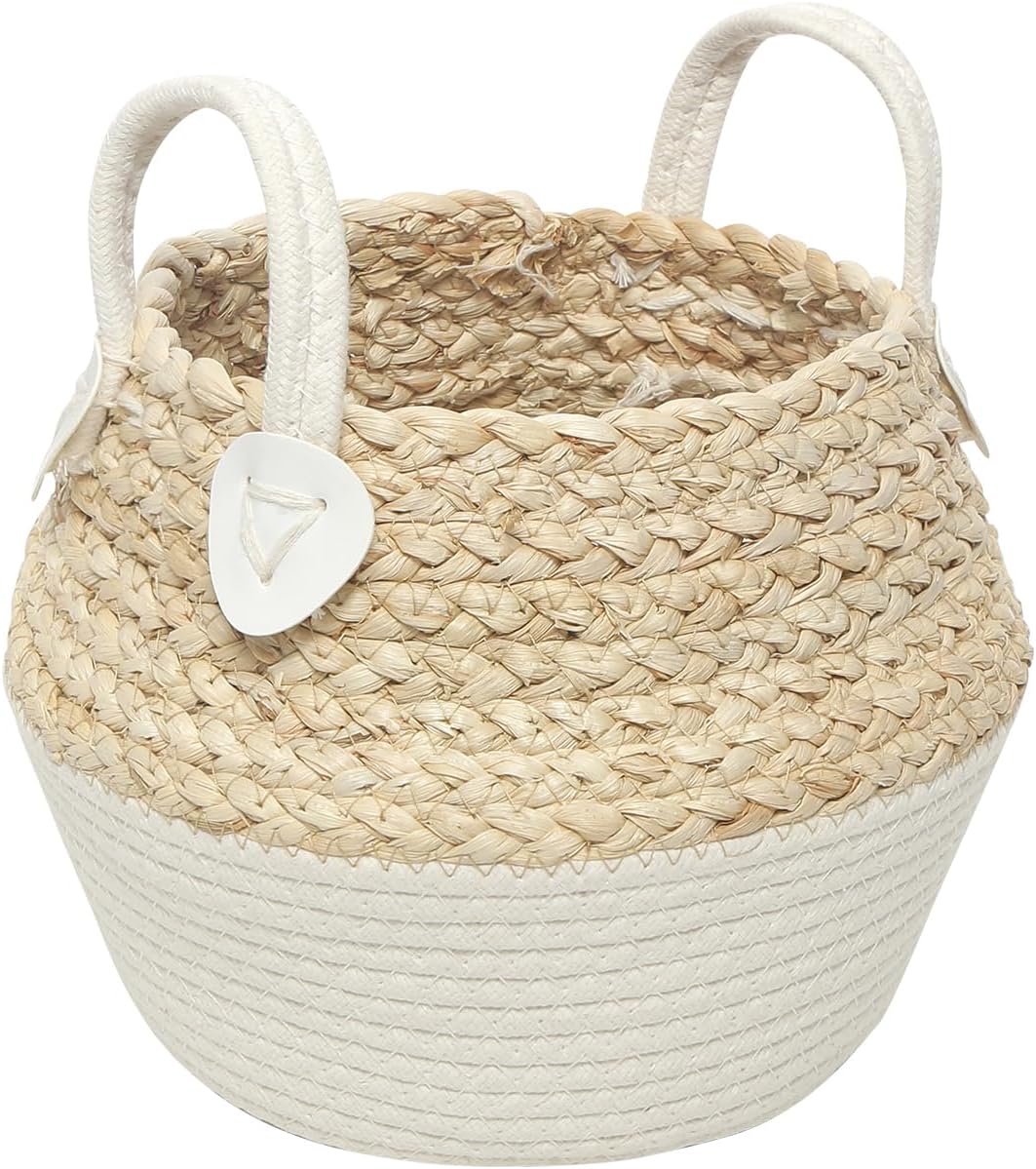 Corn Husk Handwoven Indoor Plant Pot Storage Basket