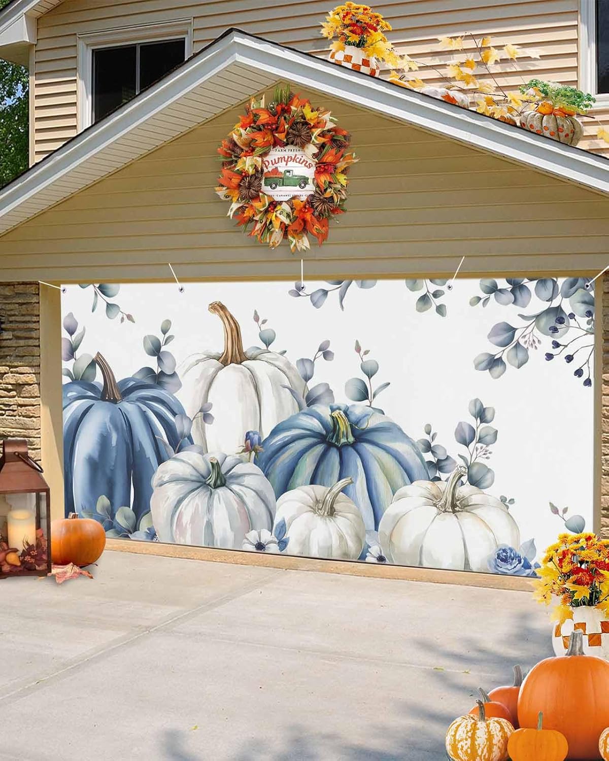 Thanksgiving Garage Door Banner 7x8 ft