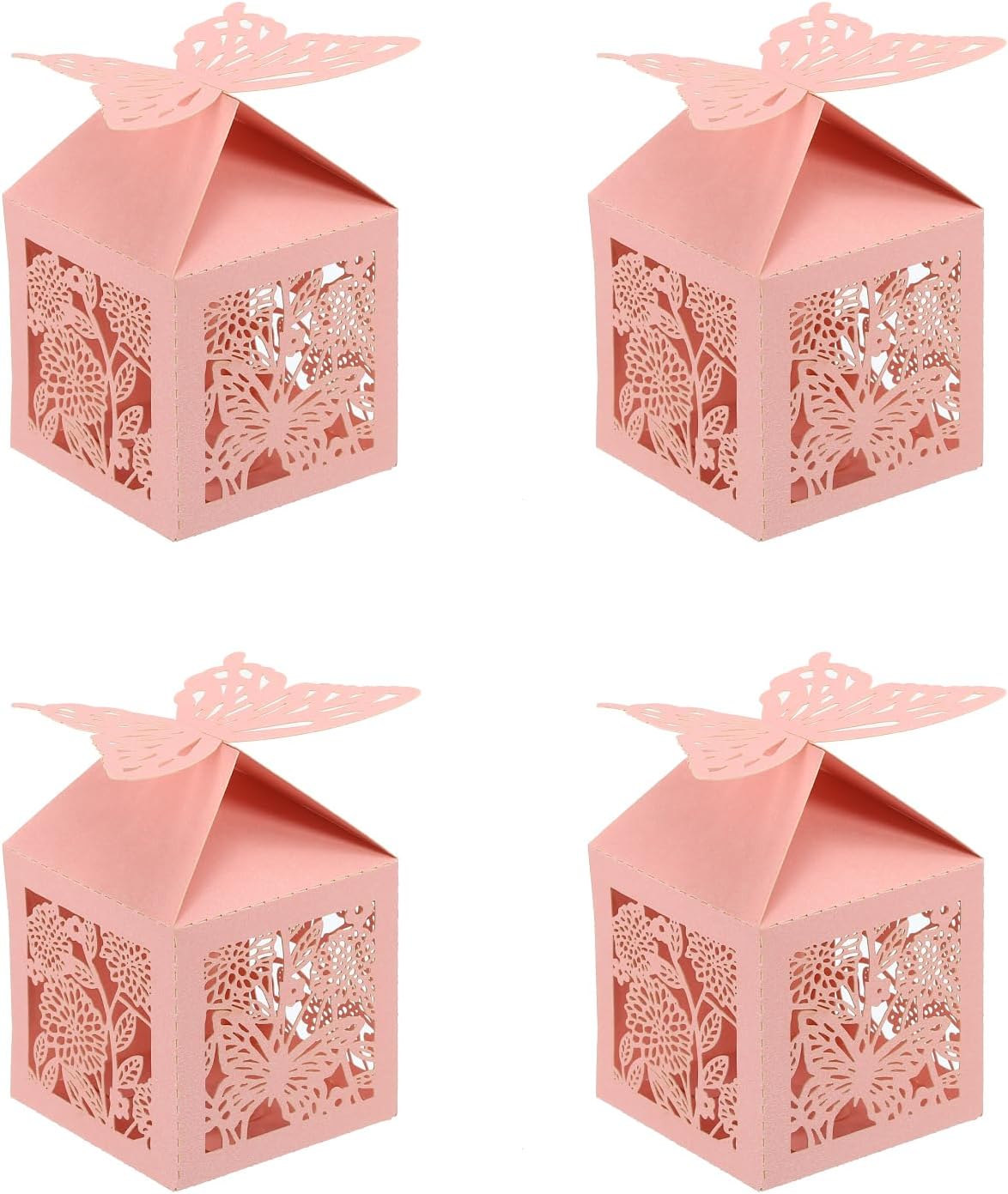PATIKIL 2x2x31 Pink Favor Boxes 25 Pack