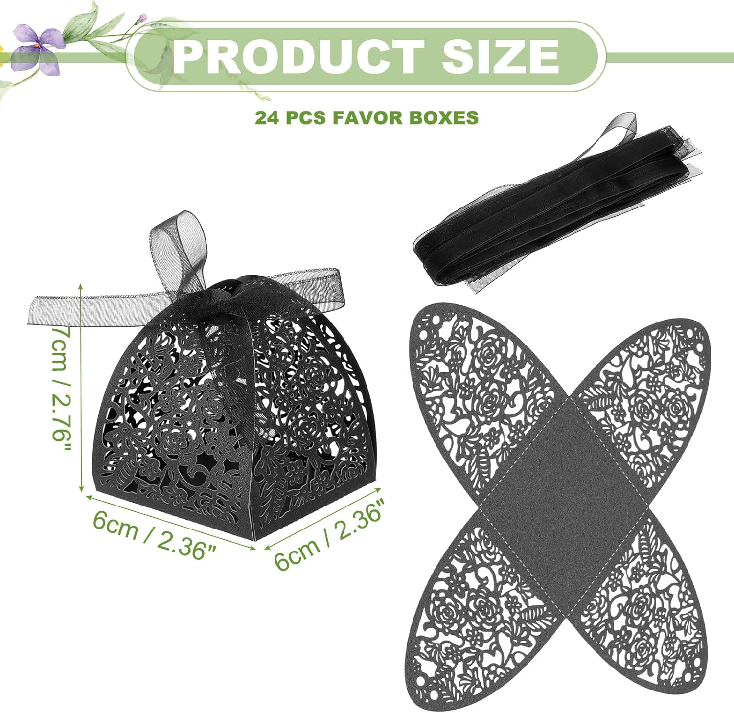 PATIKIL 236x236x276 Inch Favor Boxes 24 Pcs