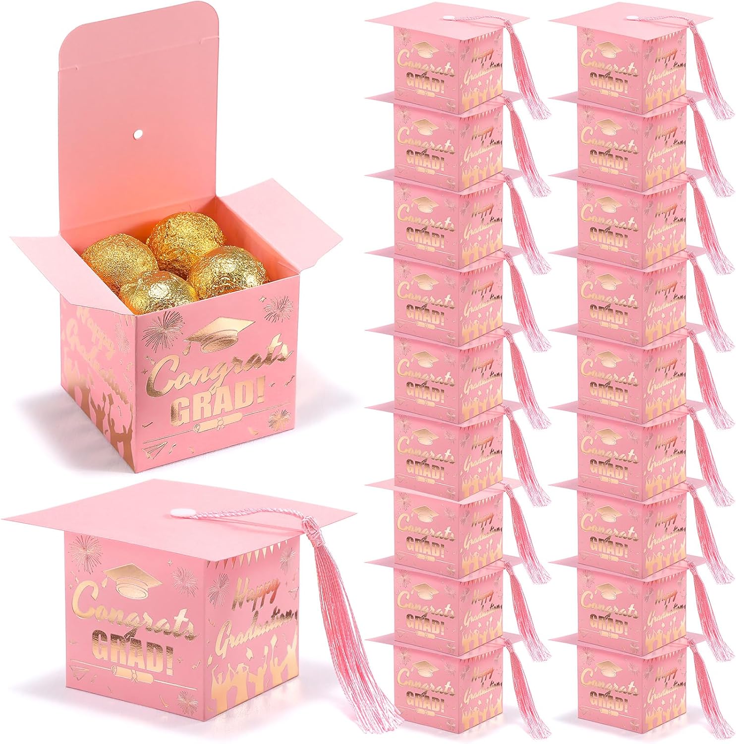 KPOSIYA Graduation Cap Gift Boxes with Tassel 32pcs
