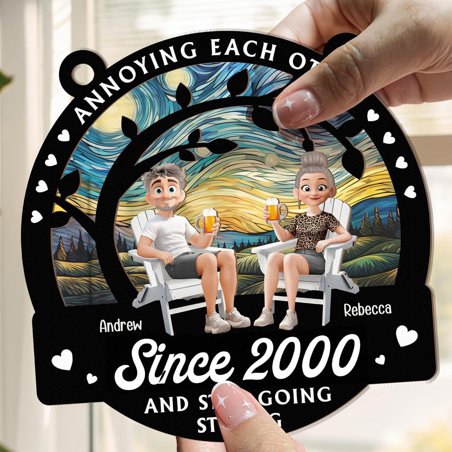 Macorner Personalized Window Suncatcher Ornament