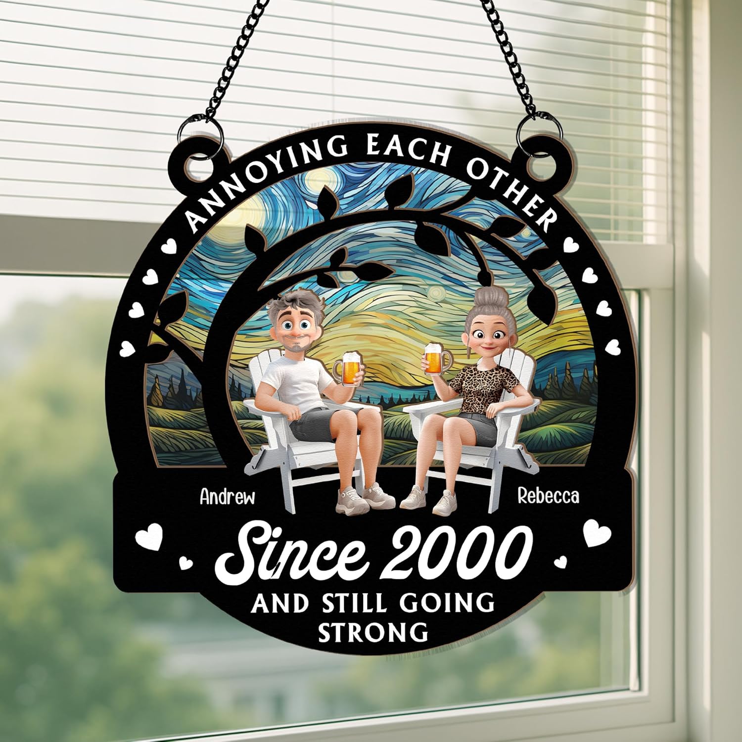 Macorner Personalized Window Suncatcher Ornament