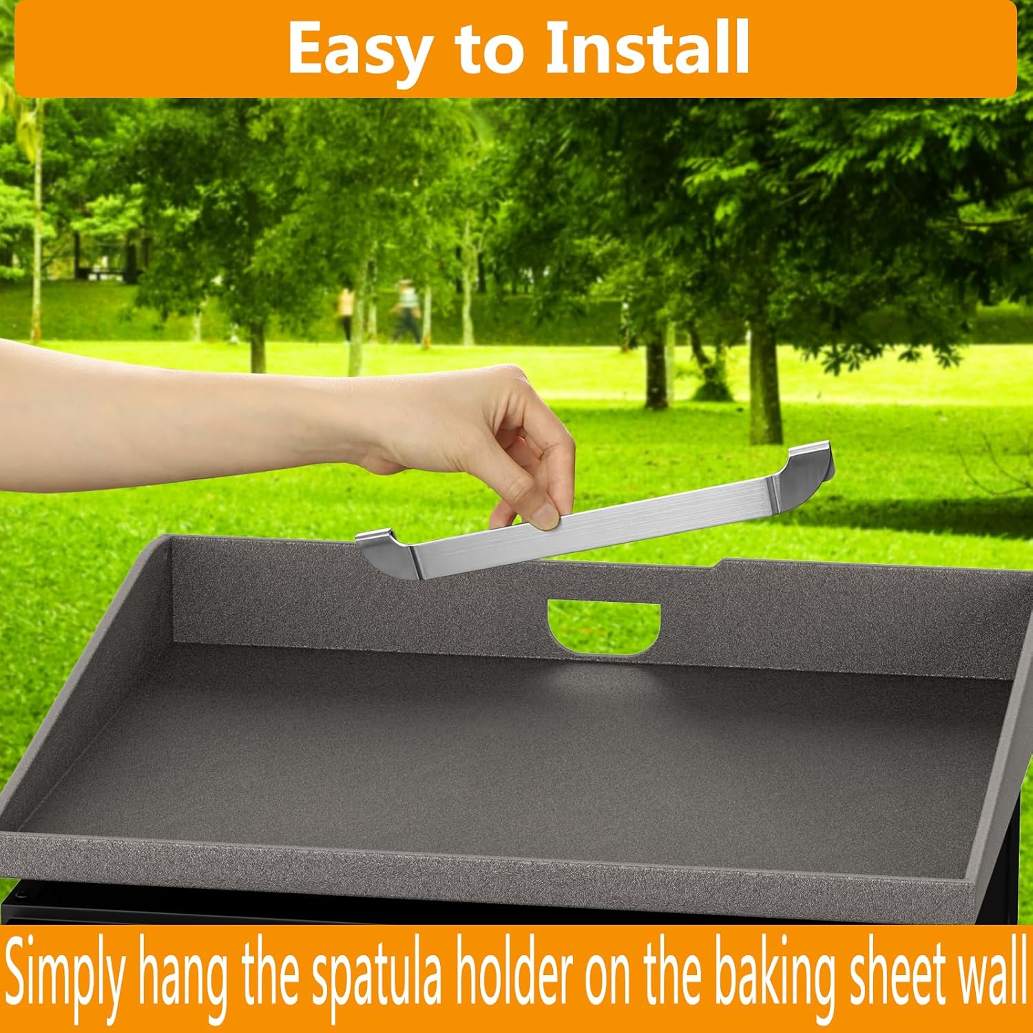 10 Inch Magnetic Spatula Holder for Griddle