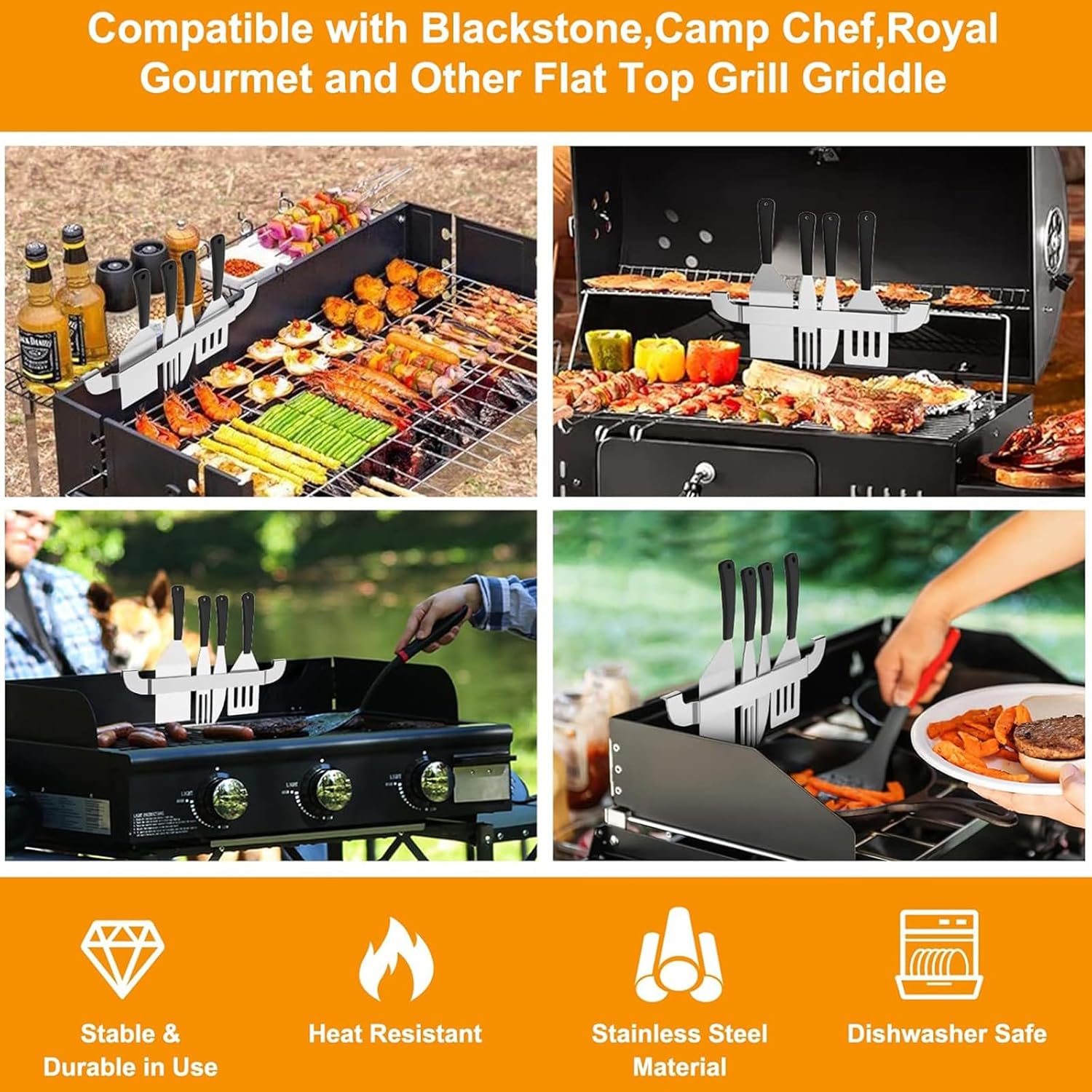 10 Inch Magnetic Spatula Holder for Griddle