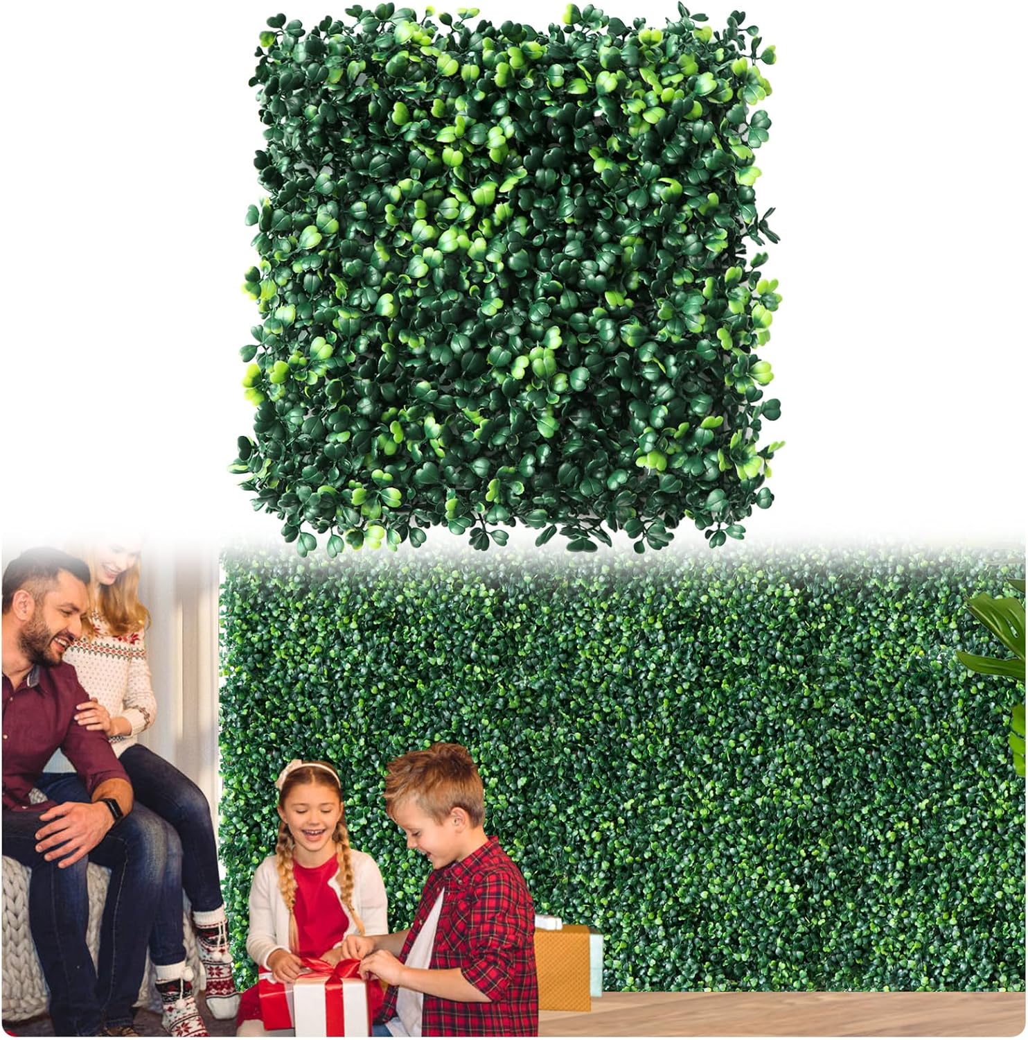 12pcs 10x10 Inch Grass Wall Panels Backdrop for Privacy