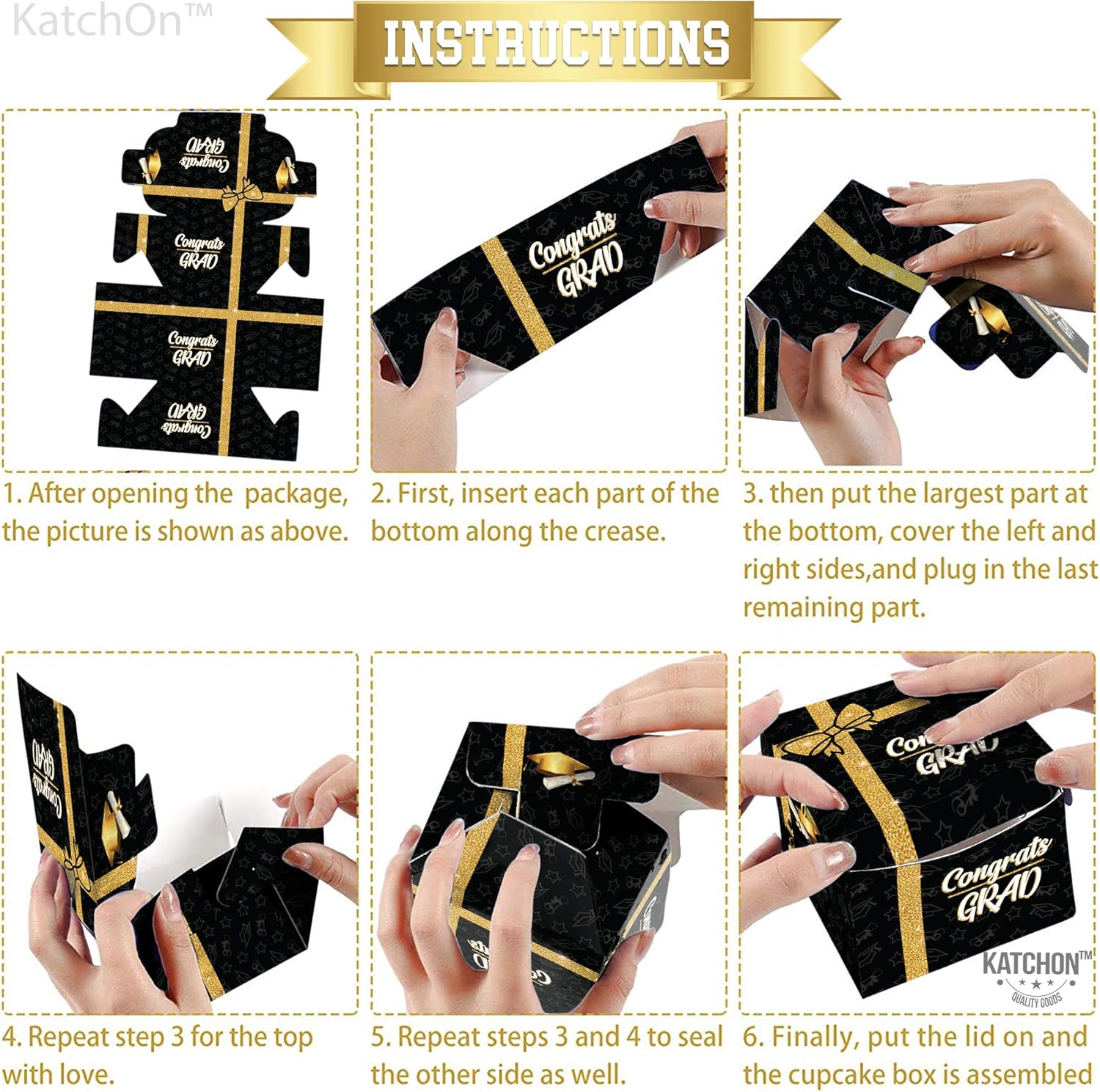 KatchOn Glitter Candy Boxes - Pack of 25 Graduation Party Favors