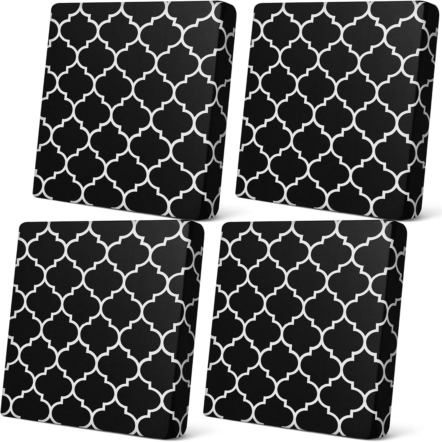 Newwiee 4 Pcs Waterproof Outdoor Cushion Covers with Moroccan Pattern