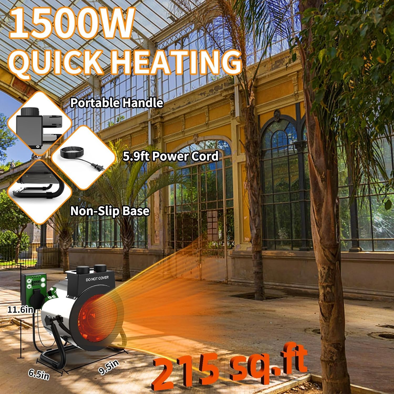 Buyplus Greenhouse Heater with Thermostat