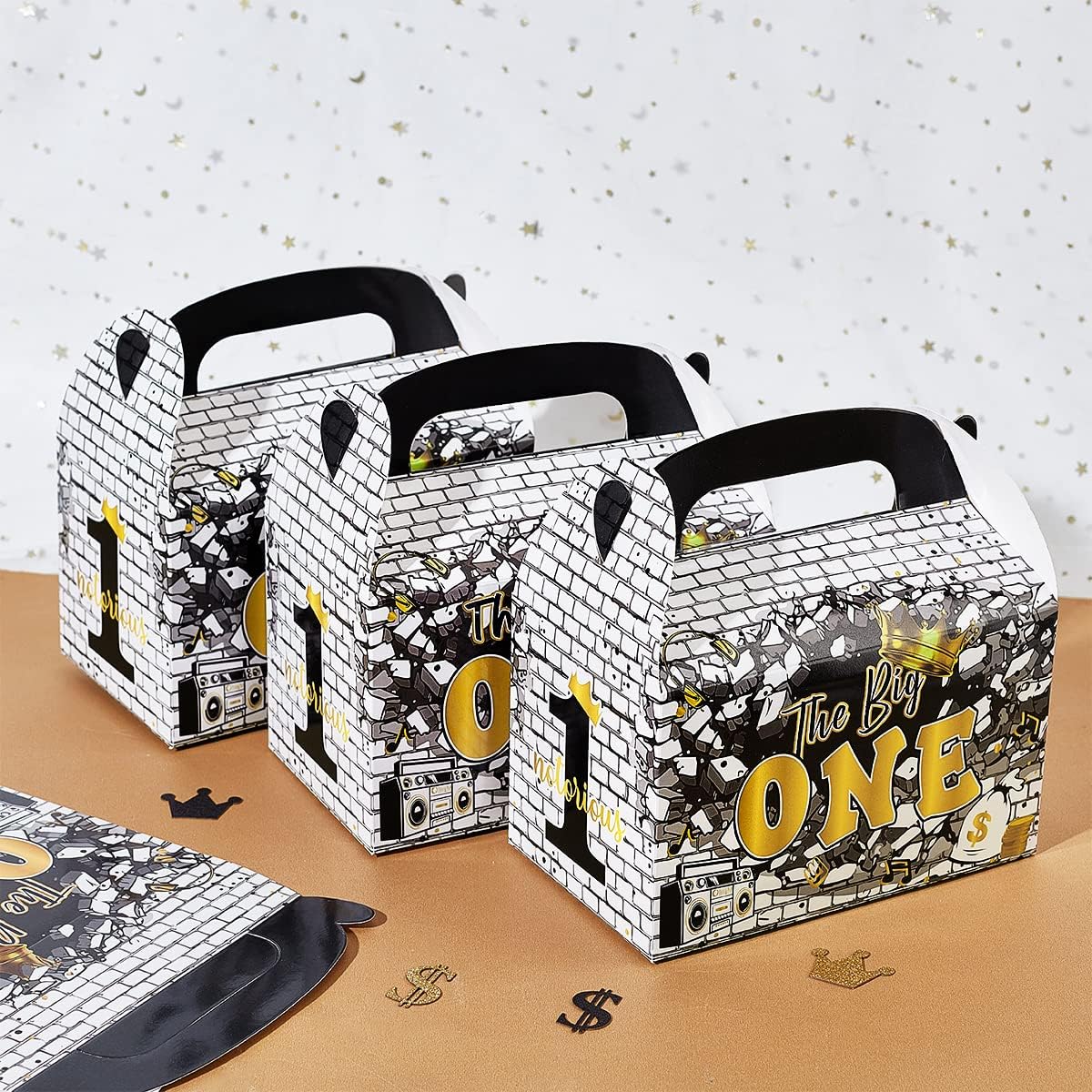 Fangleland 24pcs Hip Hop Birthday Gift Boxes with Handle