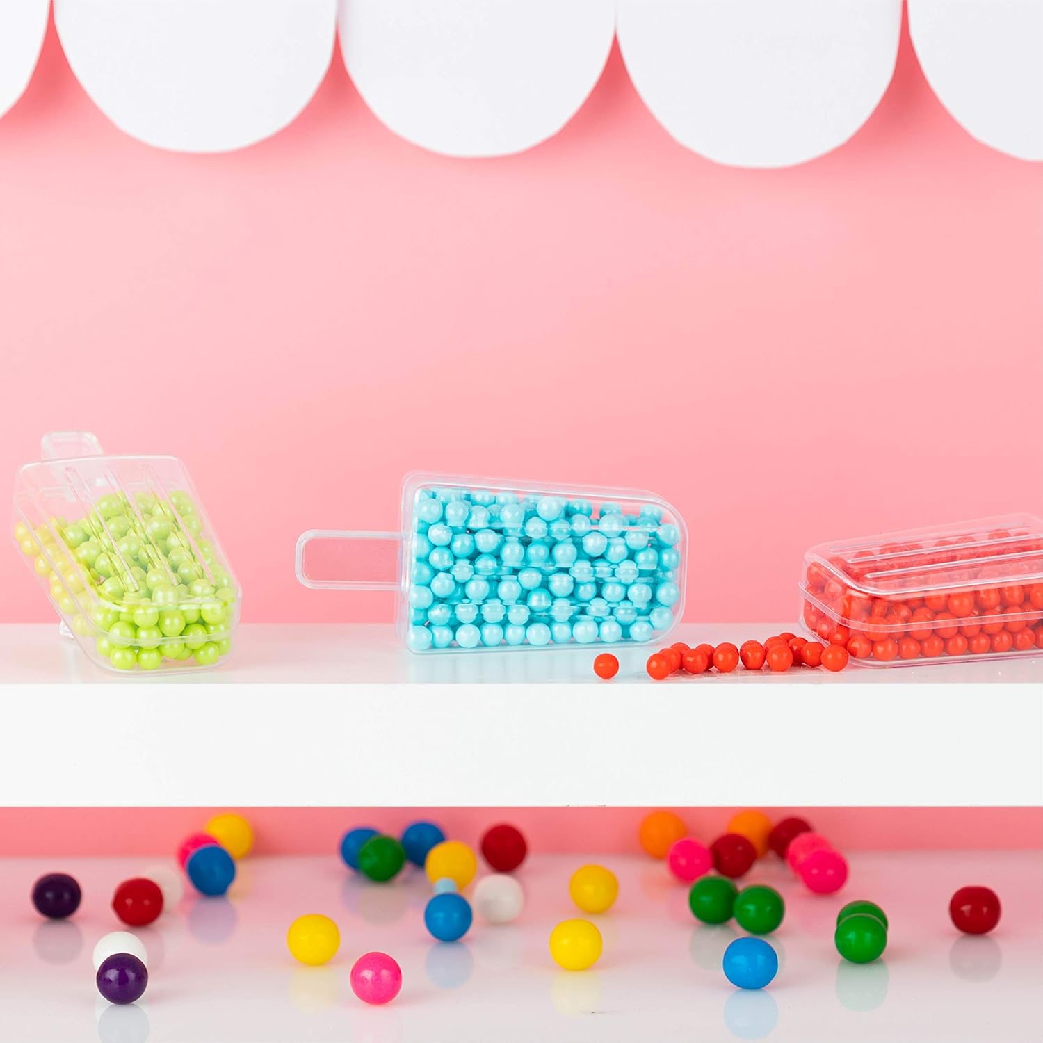 Hammont Ices Shaped Acrylic Candy Boxes 12 Pack