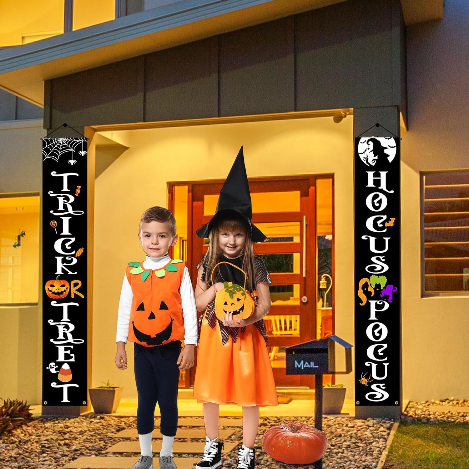 OLANRUN Halloween Banner 70 Inch Reusable Outdoor Decor