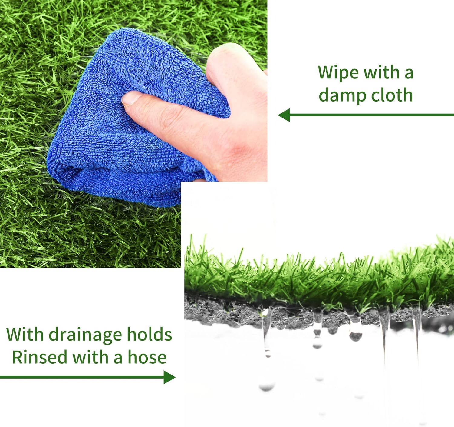 Aodaer 12 Pack Artificial Grass Mats for DIY Decoration
