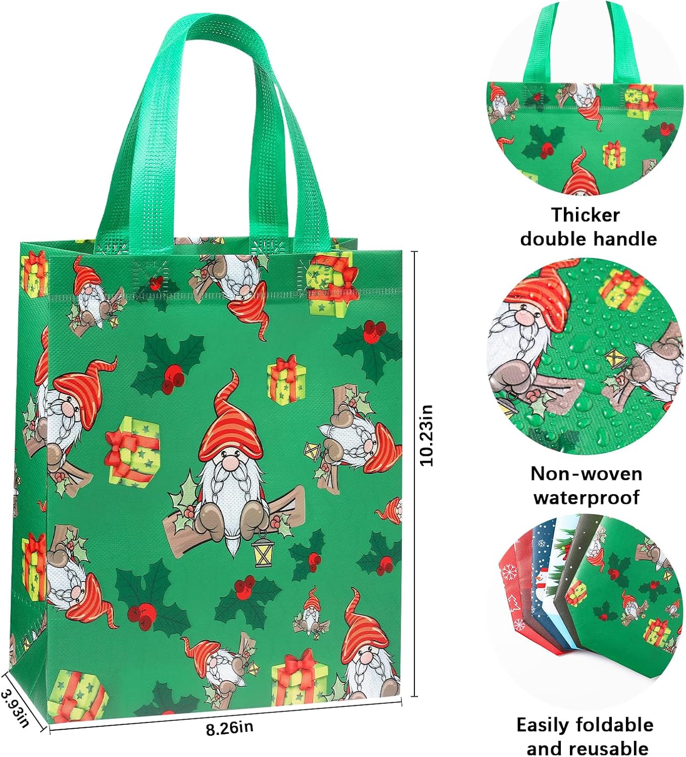 YANGTE 24 Pack Christmas Gift Bags with Handles