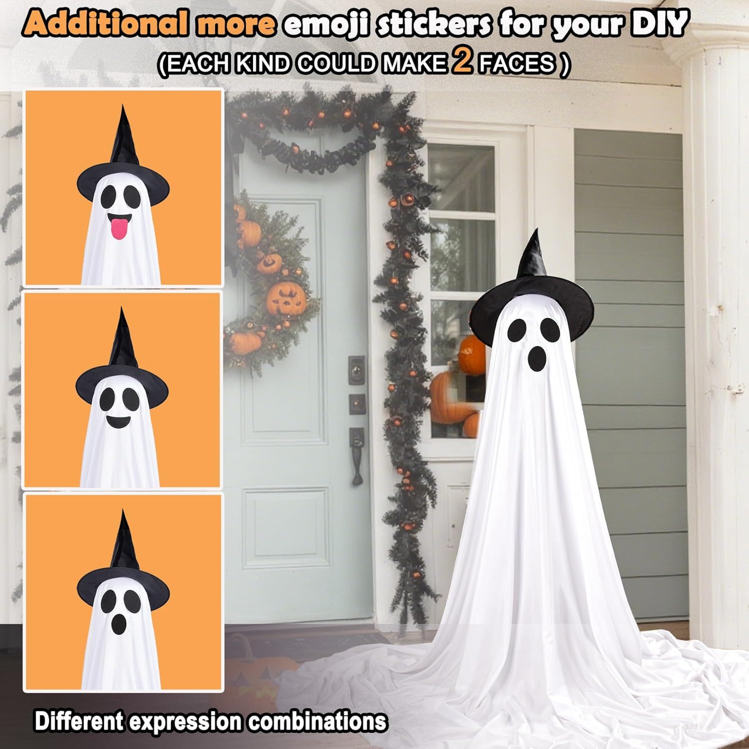 VersaCharm Halloween Ghost Decorations 2 Pack