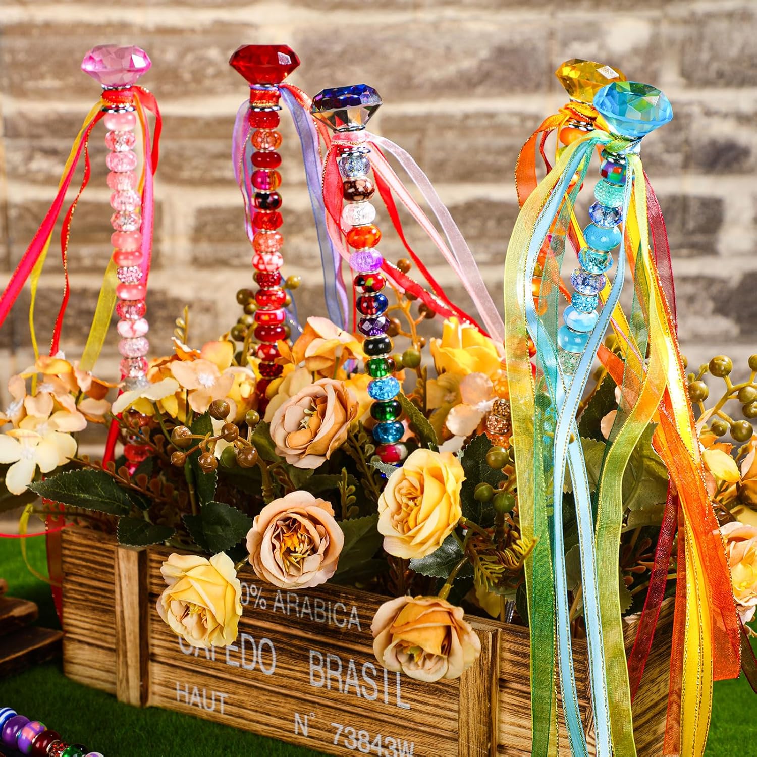 Tigeen 236 Pcs Garden Stake DIY Fairy Wand Decor