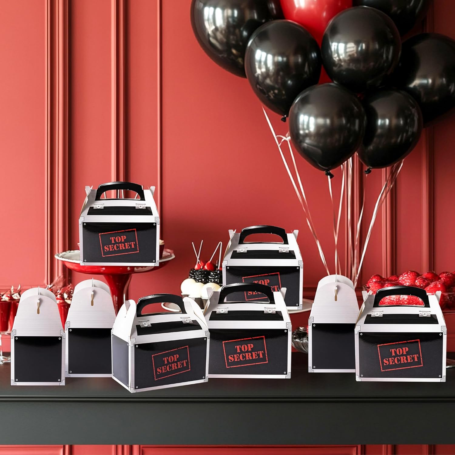 Top Secret Spy Party Favor Boxes 24Pcs