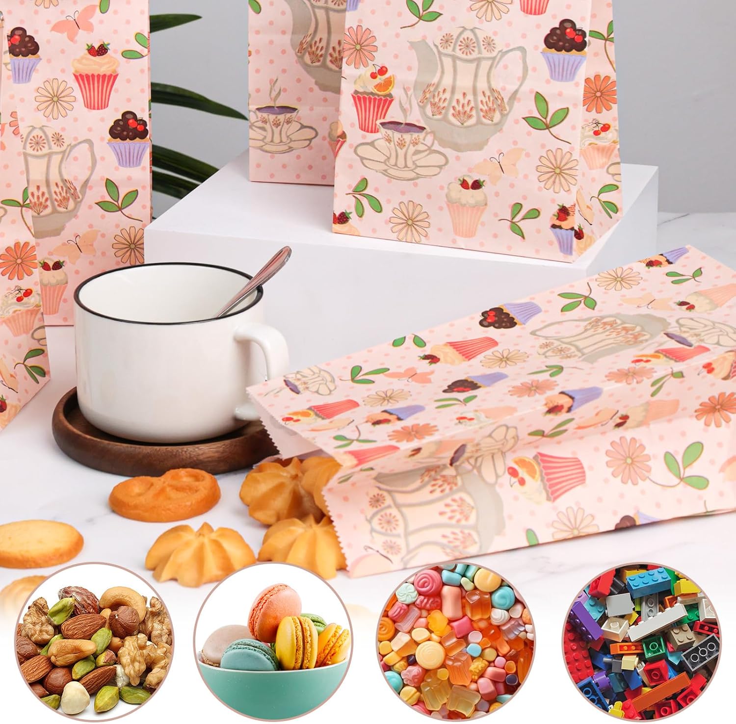 VGOODALL 24PCS Tea Party Favor Bags