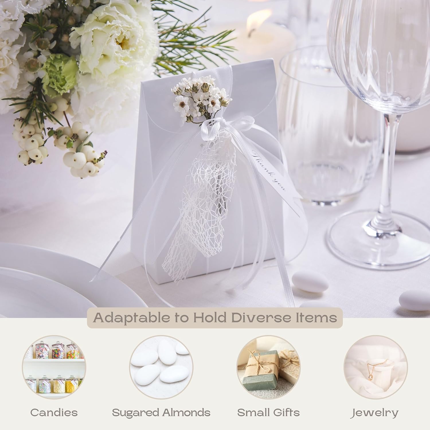 Boxes Craftory Pack of 20 White Favor Boxes
