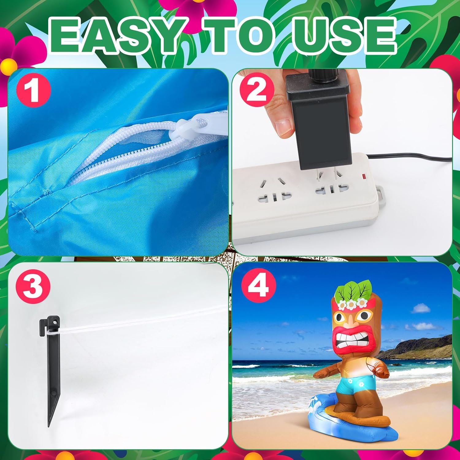 Shappy 5 Ft Inflatable Tiki Flamingo Surfboard