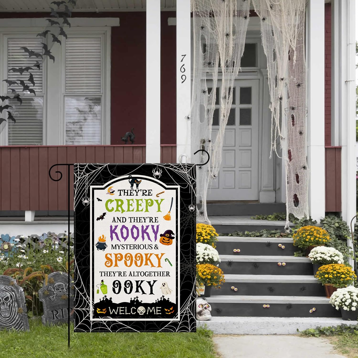 OHOME Halloween Decorations Garden Flag 12x18 Inch