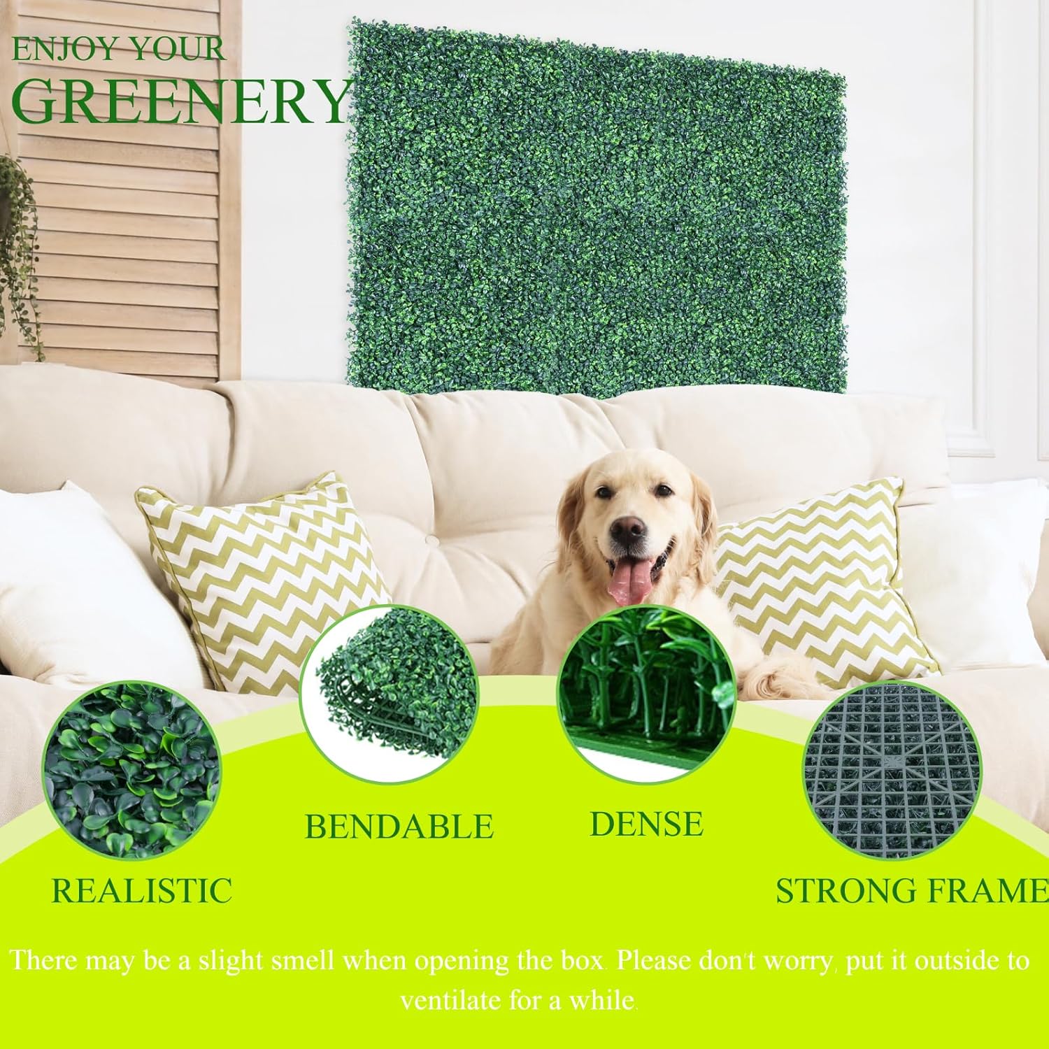 HWT 12 Pcs 20x20 Grass Wall Backdrop Decor
