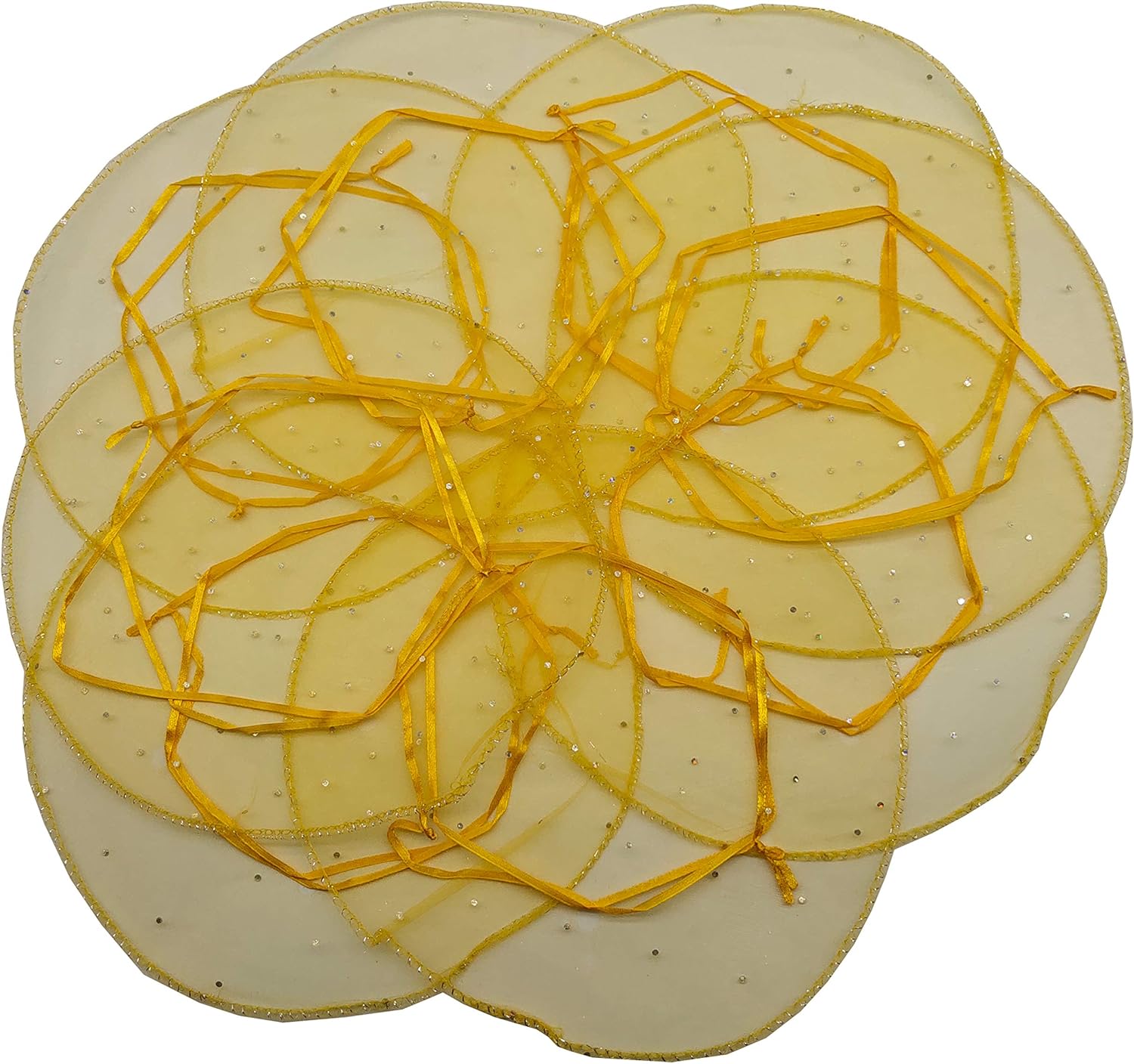 100pcs Gold Sheer Organza Favor Bags