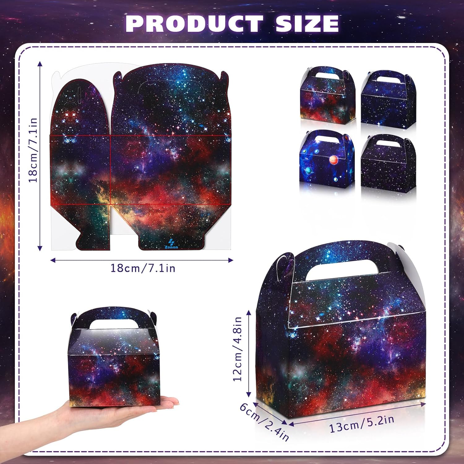Nezyo Galaxy Space Gift Boxes 24 Pcs 48x24x52 Inches