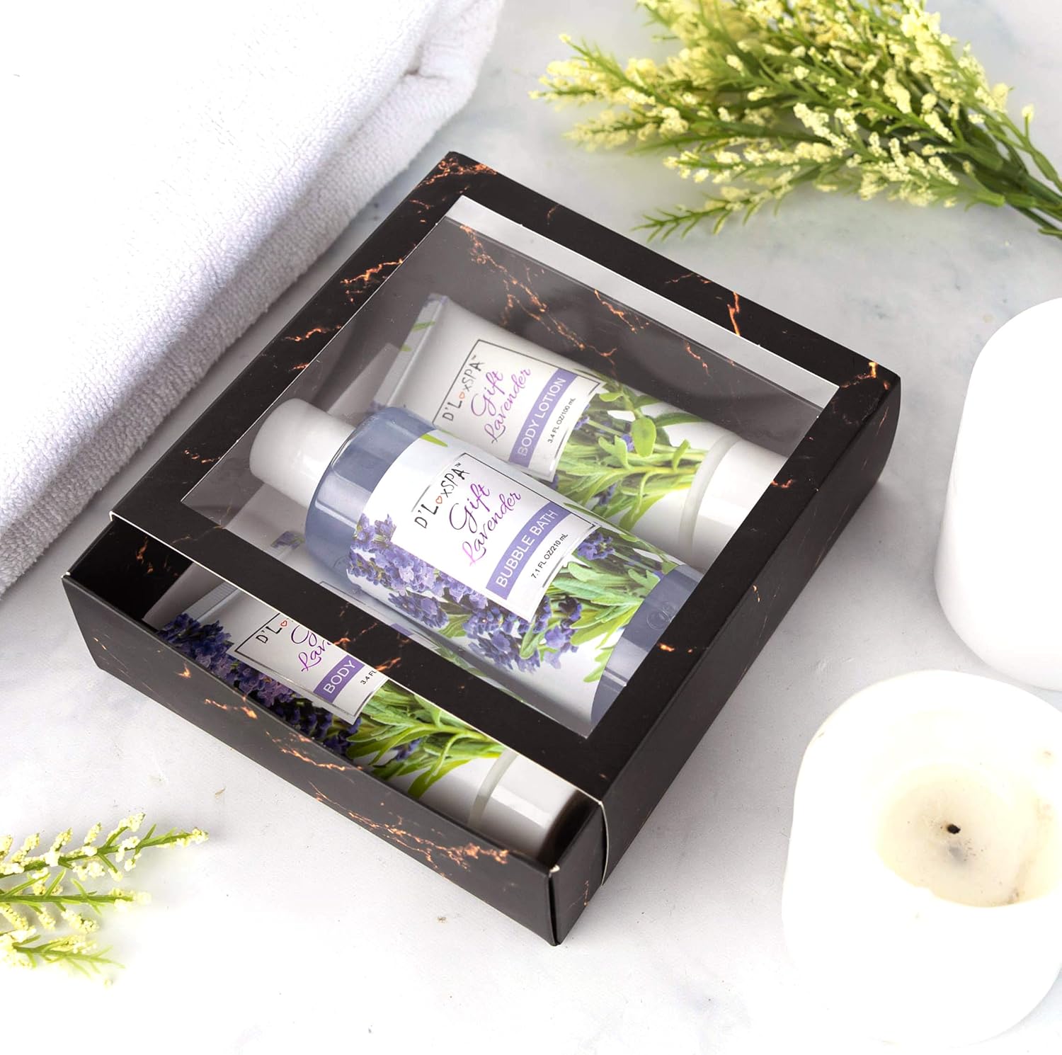 Hammont Clear Window Gift Boxes 6 Pack Square 6x6x2 Inch