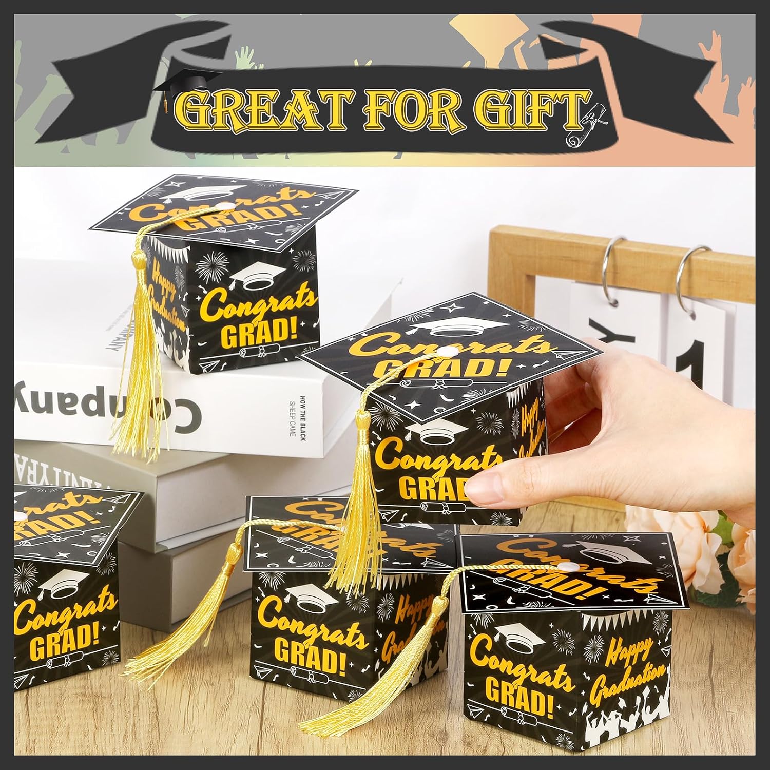 KPOSIYA Graduation Cap Gift Boxes with Tassel 32pcs 1