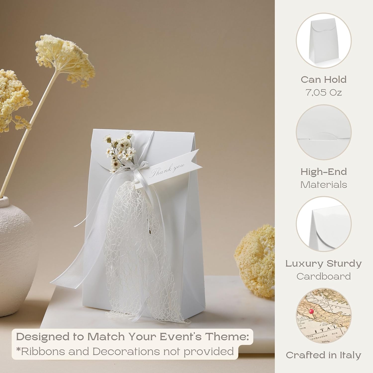 Boxes Craftory Pack of 20 White Favor Boxes