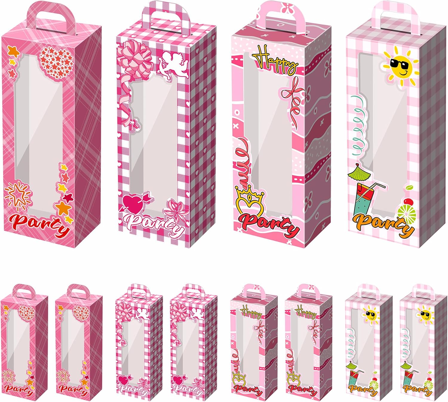 ODRMA 12 PCS Pink Party Favor Boxes