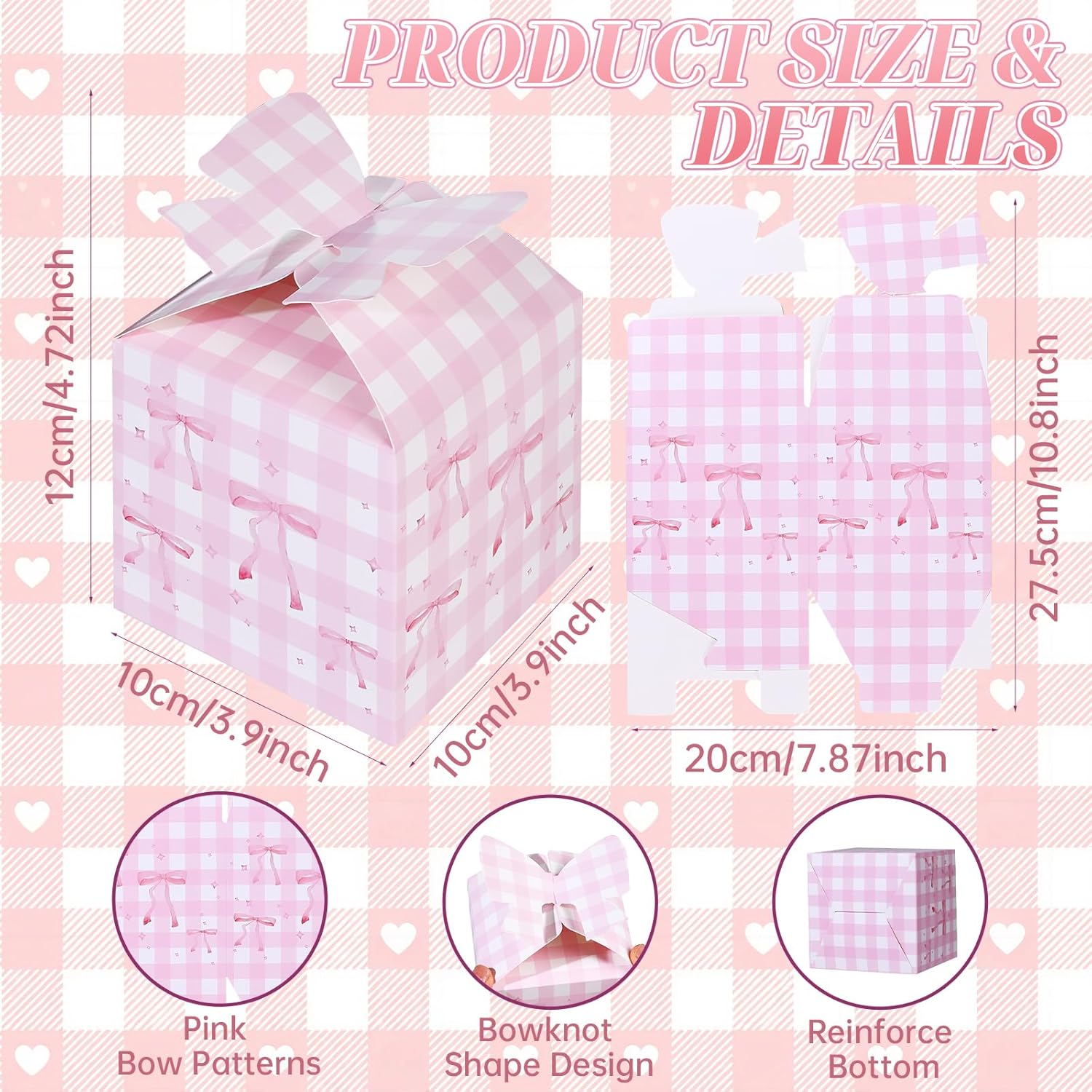 Glavatrix Pink Bow Treat Boxes 12PCS