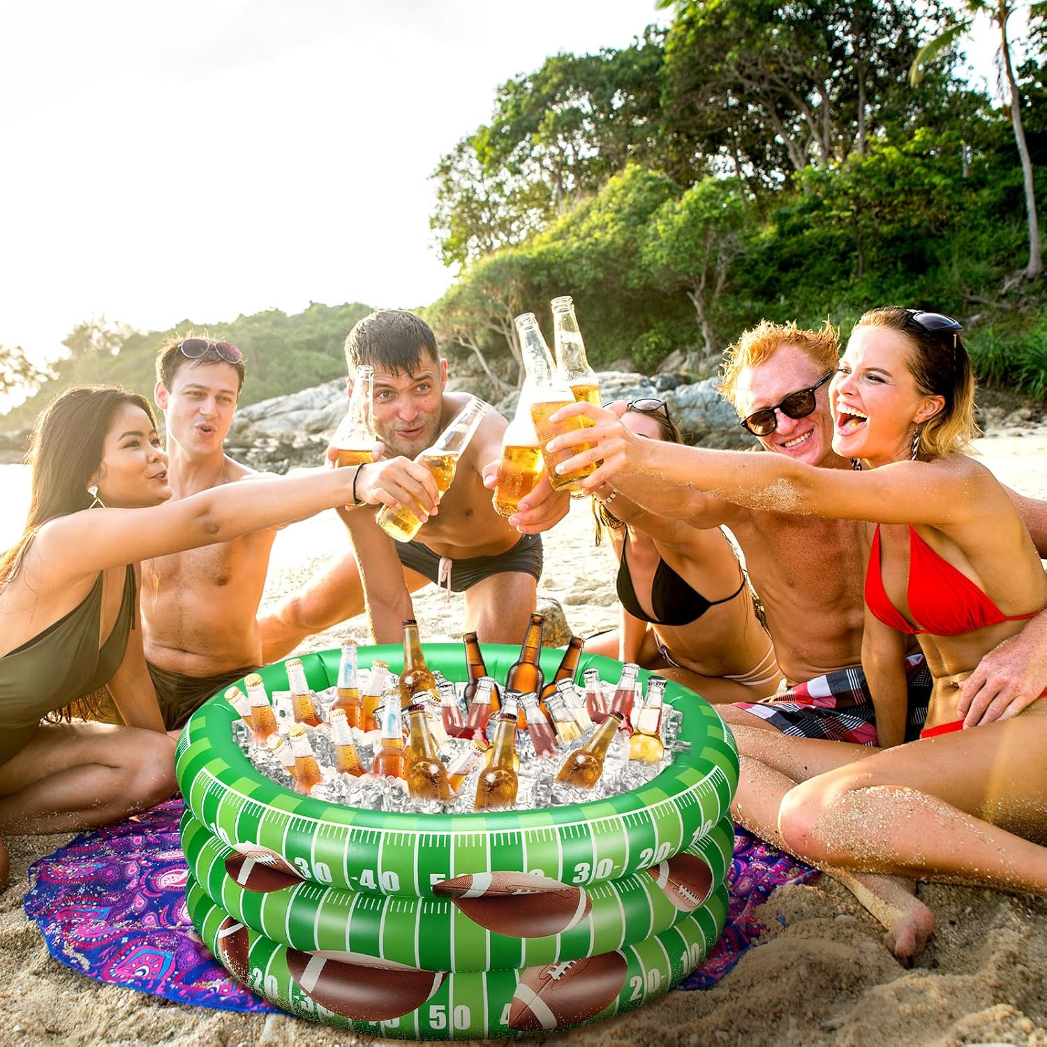 Football Inflatable Cooler with Large Capacity